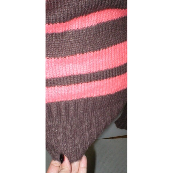 New Womens NWT $205 Eugenes S Brown Orange Mohair Sweater Stripes Pullover Long - Picture 11 of 11